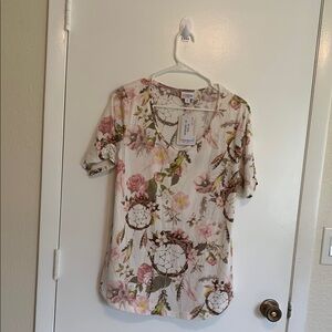LulaRoe Women’s Floral Short Sleeve Blouse Size M Blouse
